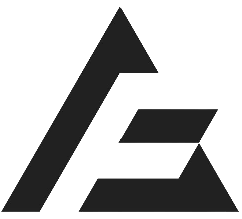 Faisal Ahmed Logo - A stylized 'F' in a triangle, representing Faisal Ahmed's personal brand.